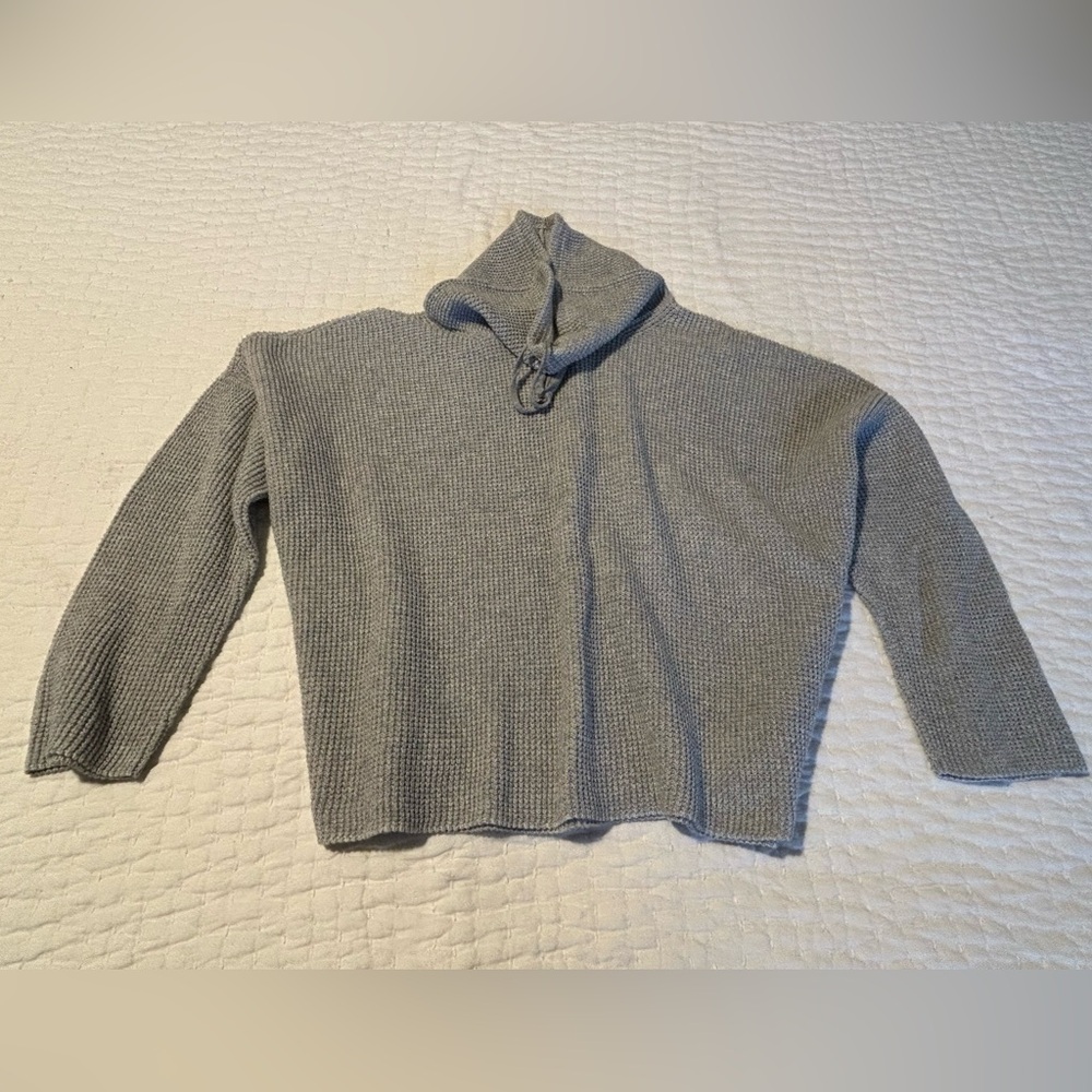 Eileen Fisher Gray Cowl Neck Sweater.